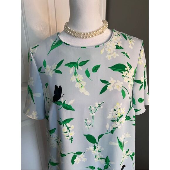 NWOT ANN TAYLOR Floral Flutter Sleeve Dress size 4 - Picture 3 of 9